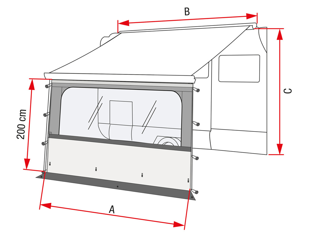 Fiamma Blocker Pro voorwand 350