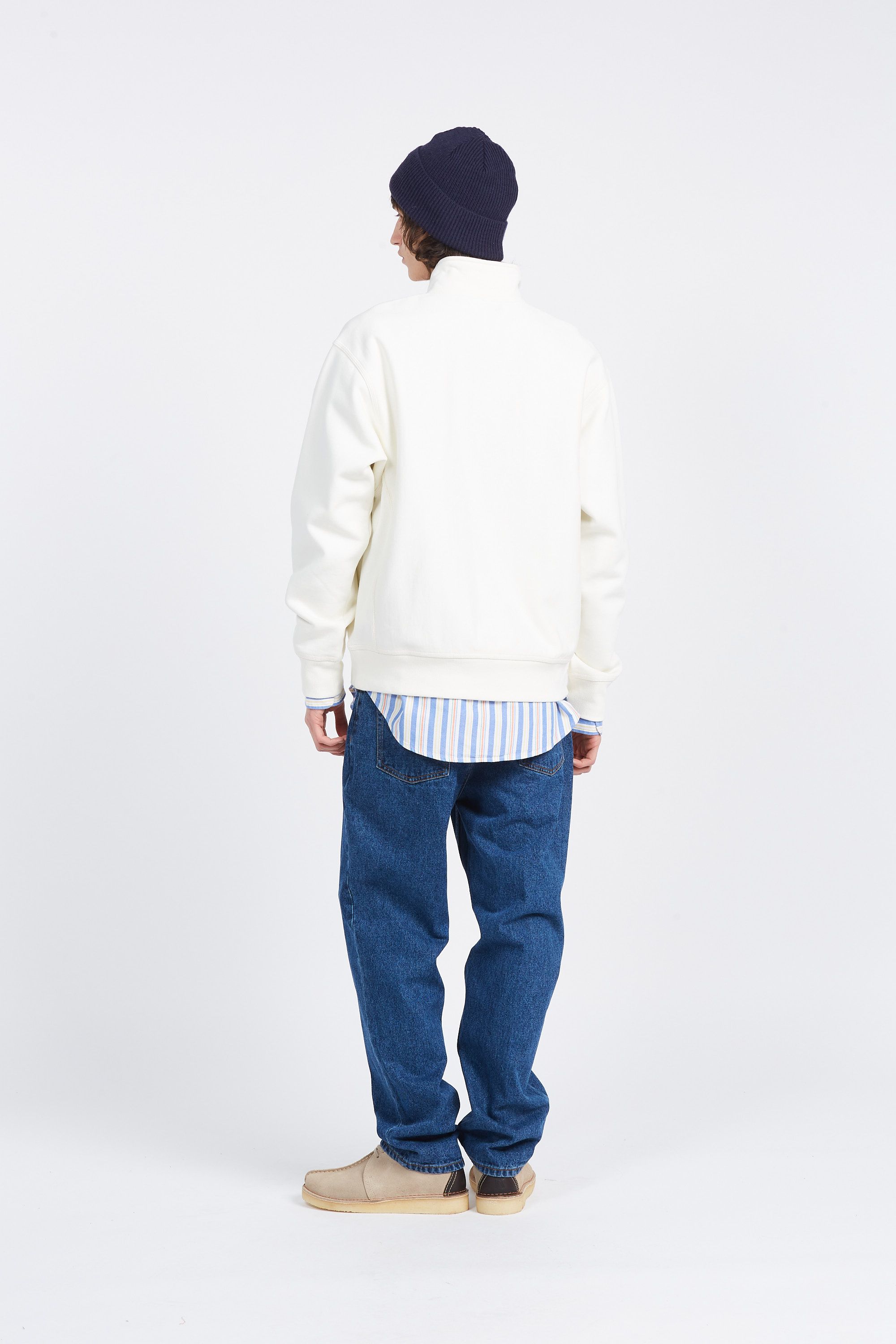 CARHARTT WIP Sweat zippé  Half Zip American Script  Beige