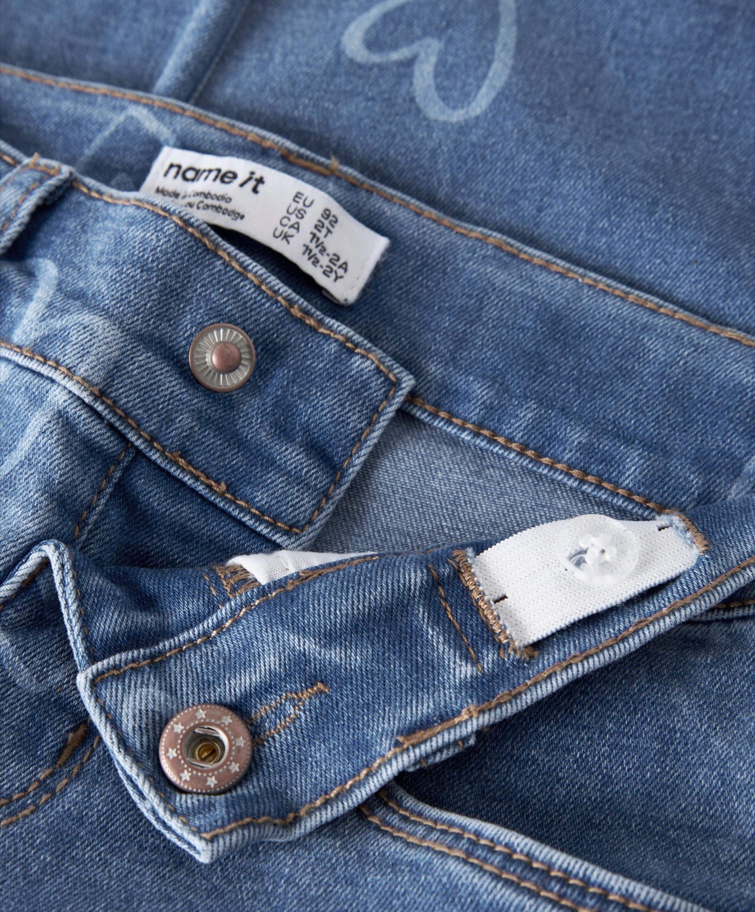 Name it NMFROSE WIDE AOP JEANS 4044-ON NOOS meisjes jeans blauw