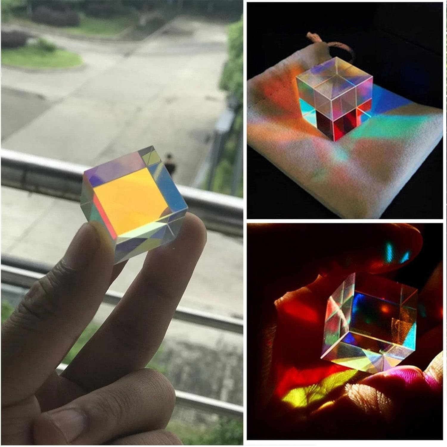 (2.5cm) K9 Kristall Fotografie Glas Prisma Würfel