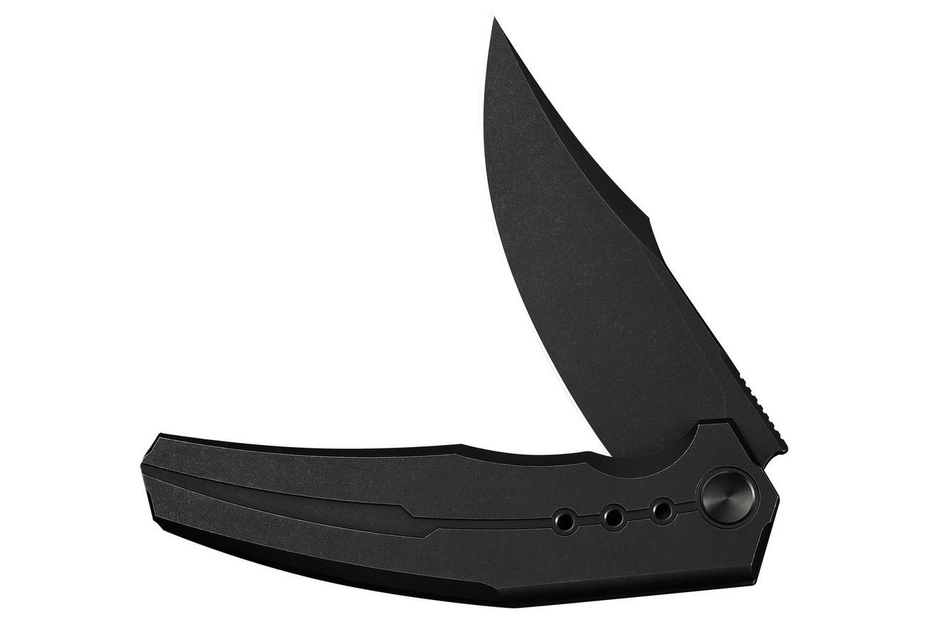 WE Knife Kyklos WE23086-1 Blackwashed M390, Black Titanium, zakmes