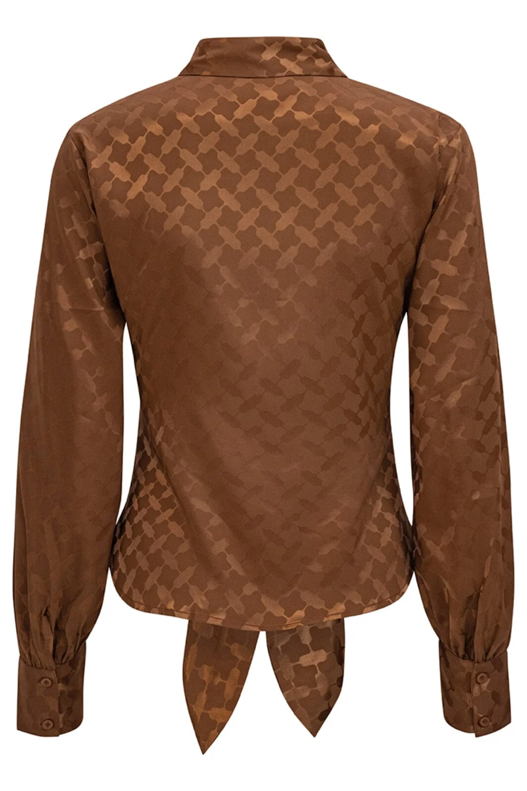 Karmamia Lee Shirt camel keffiyeh jacquard