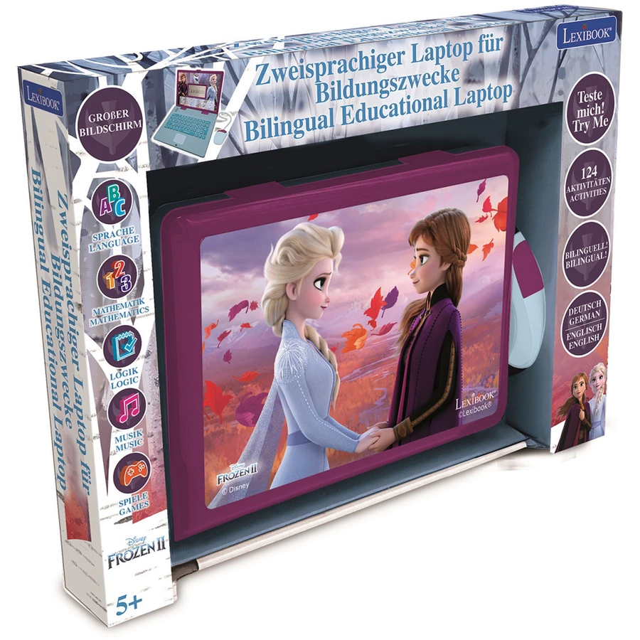 LEXIBOOK  Die Eiskönigin - Zweisprachiger Laptop, Englisch und Deutsch