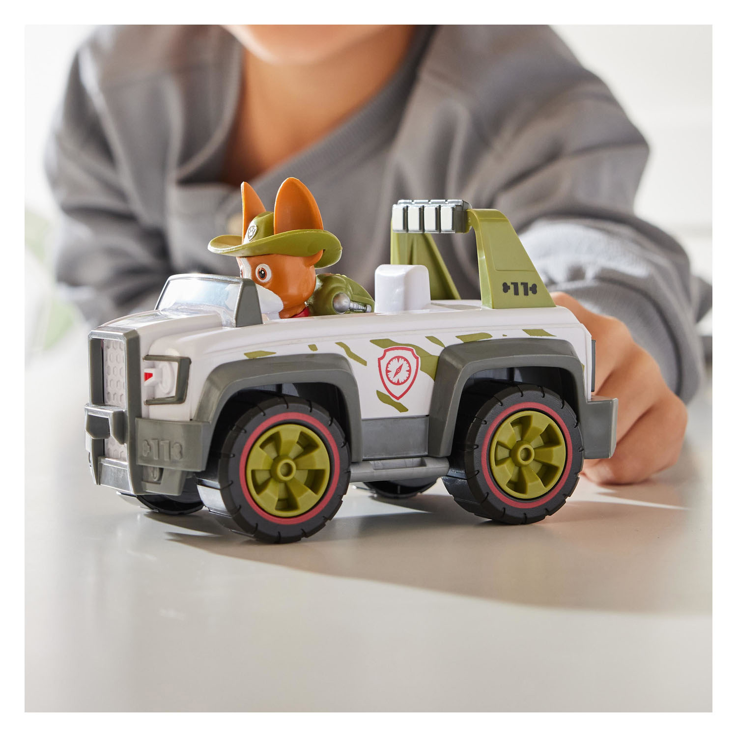 PAW Patrol Voertuig met Speelfiguur - Tracker's Jungle Cruiser