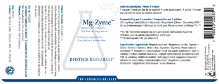 Biotics Mg-Zyme Capsules 100CP