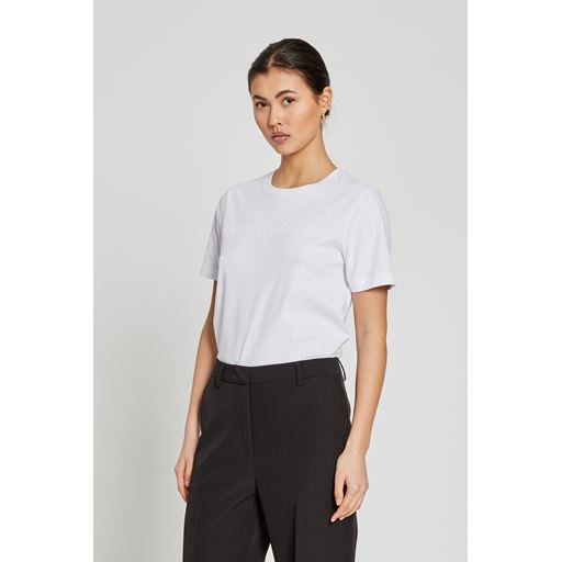 Bruuns Bazaar Carla Logo T-shirt, White, M