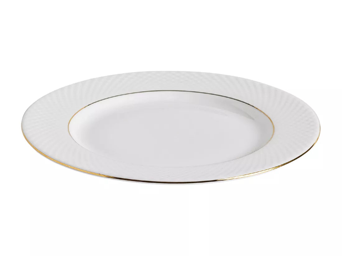 Assiette Plate Eleni Blanc Moyen 27.5 cm