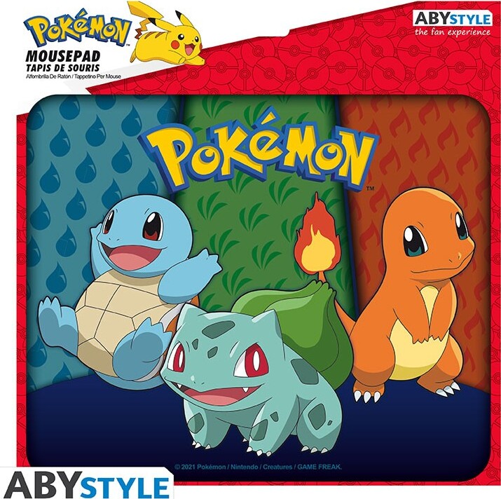 Pokemon - Flexible Mousepad - Starters Kanto