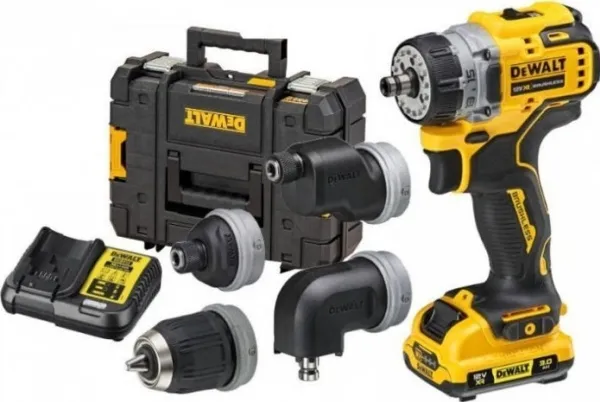 DeWALT DCD703L2T-QW, Pistolgreb boremaskine, Nøglefri, Sort, Gul, 1 cm, 1500 rpm, 2 cm - SOLO