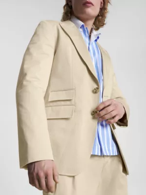 Blazer chino de abotoamento simples