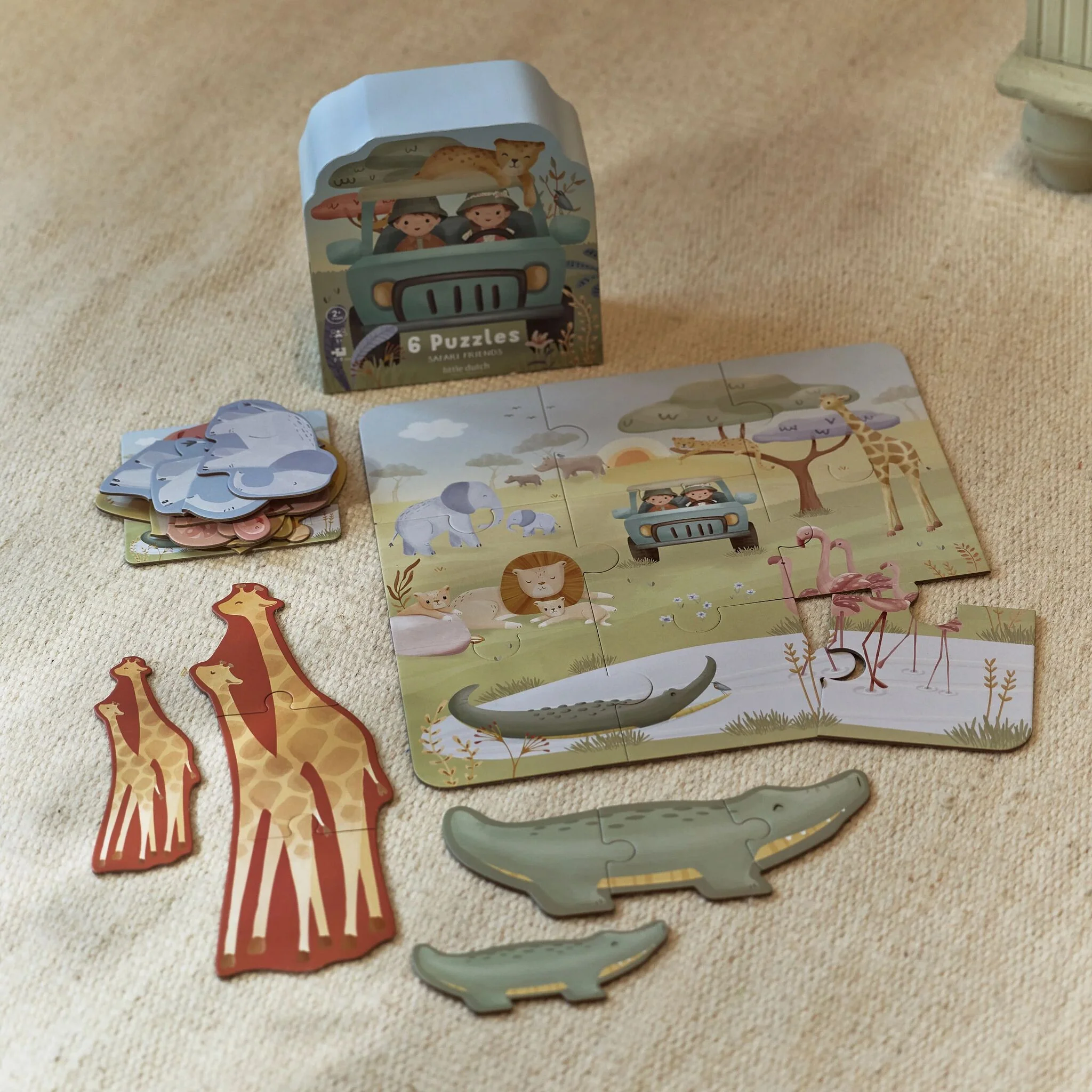Safari Friends dierenpuzzelset – Schattige dieren, perfect voor peuters
