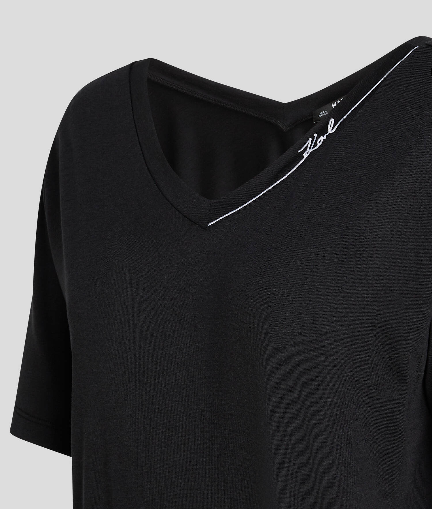 T-SHIRT À COL EN V KARL SIGNATURE