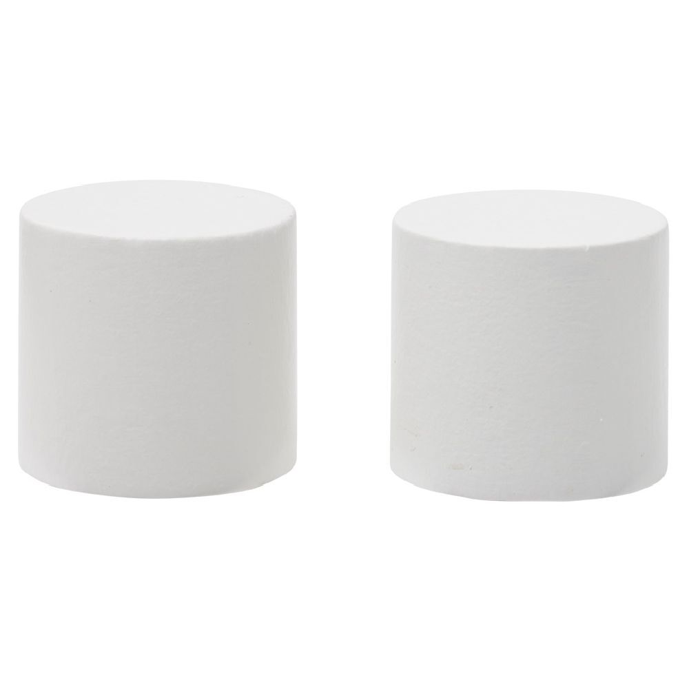 Embout de tringle forme bouchon en bois certifié FSC® blanc Ø20 mm x2
