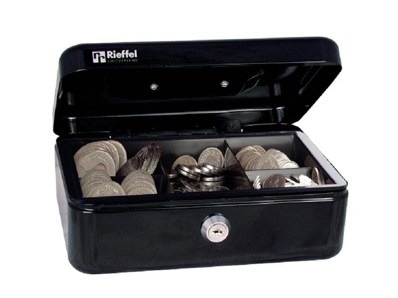 Robert Rieffel Geldkassette VT-GK 2 77 x 207 x 157 mm, Schw Geldkasten mit Schlüssel