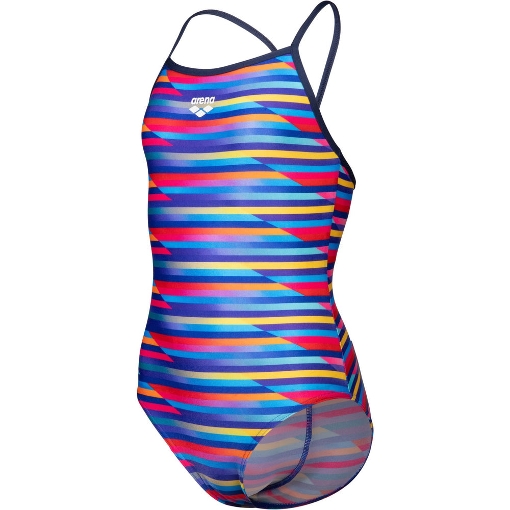 Køb Arena Multi Girl Racing Stripe Badedragt Lightdrop Back