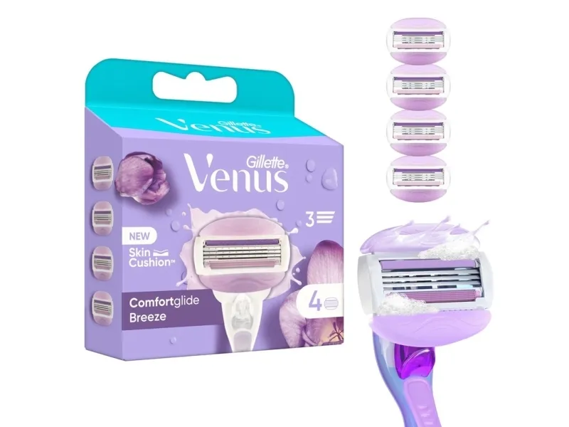 Gillette Venus Breeze - Genopfyldelig barberklingepatron - hun - 3 klinger - 1.9 g (pakke med 4)