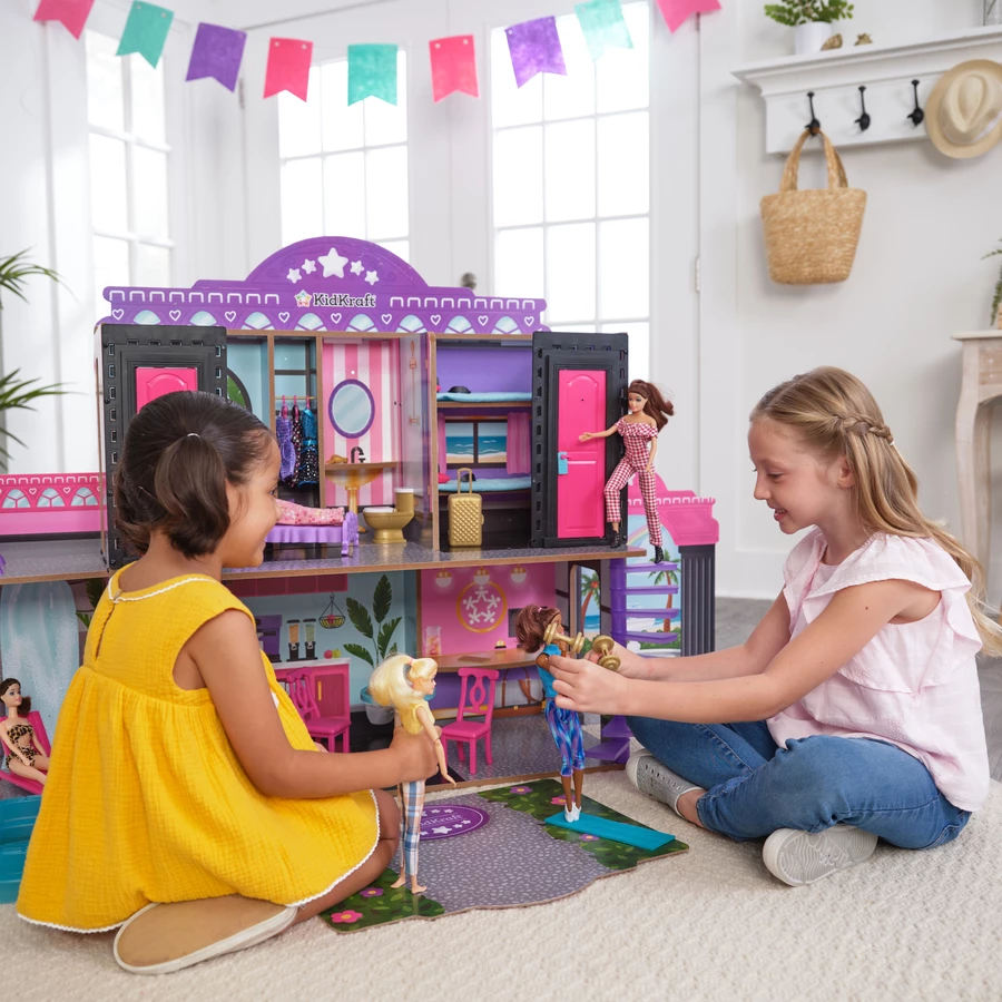 Kidkraft® Puppenhaus 2-in-1 Hotel und Waterslide