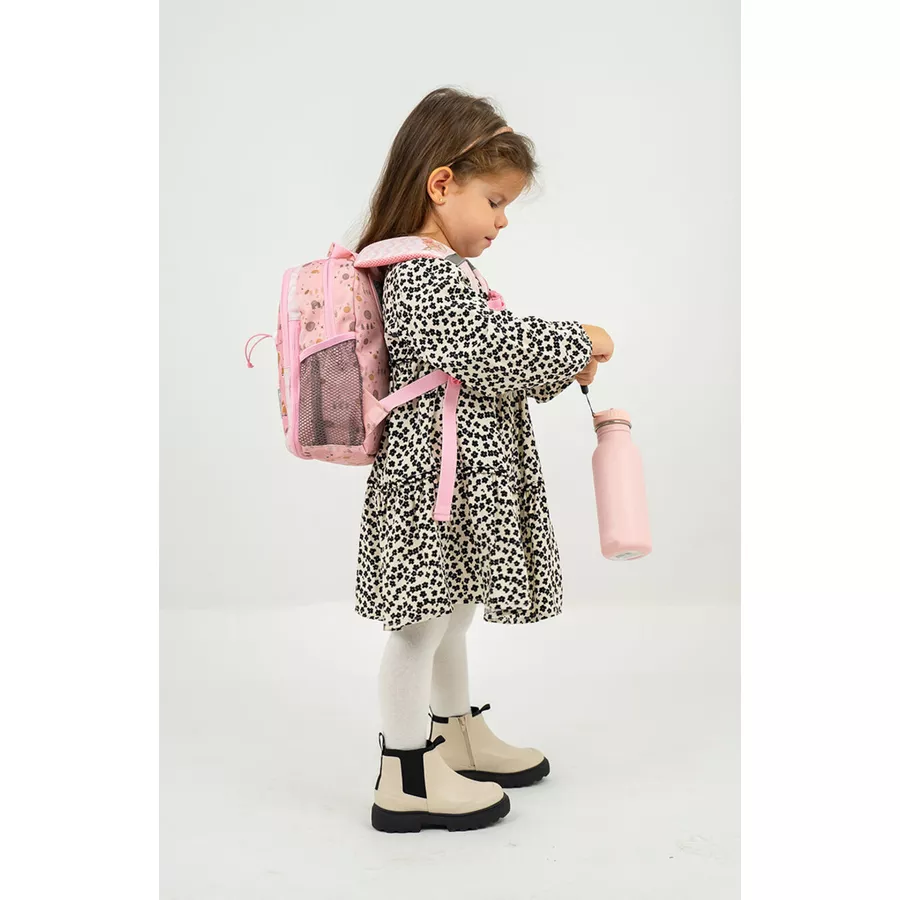 Belmil Kindergartenrucksack Mini Kiddy Kindergartenrucksack für 1-3 Jährige Kinder mit Brustgurt Woodland Deer