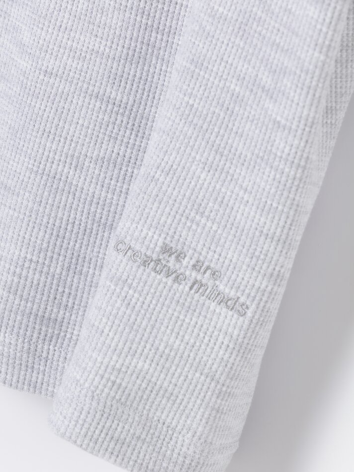 Conjunto de pijama texturizado - Cinza mesclado