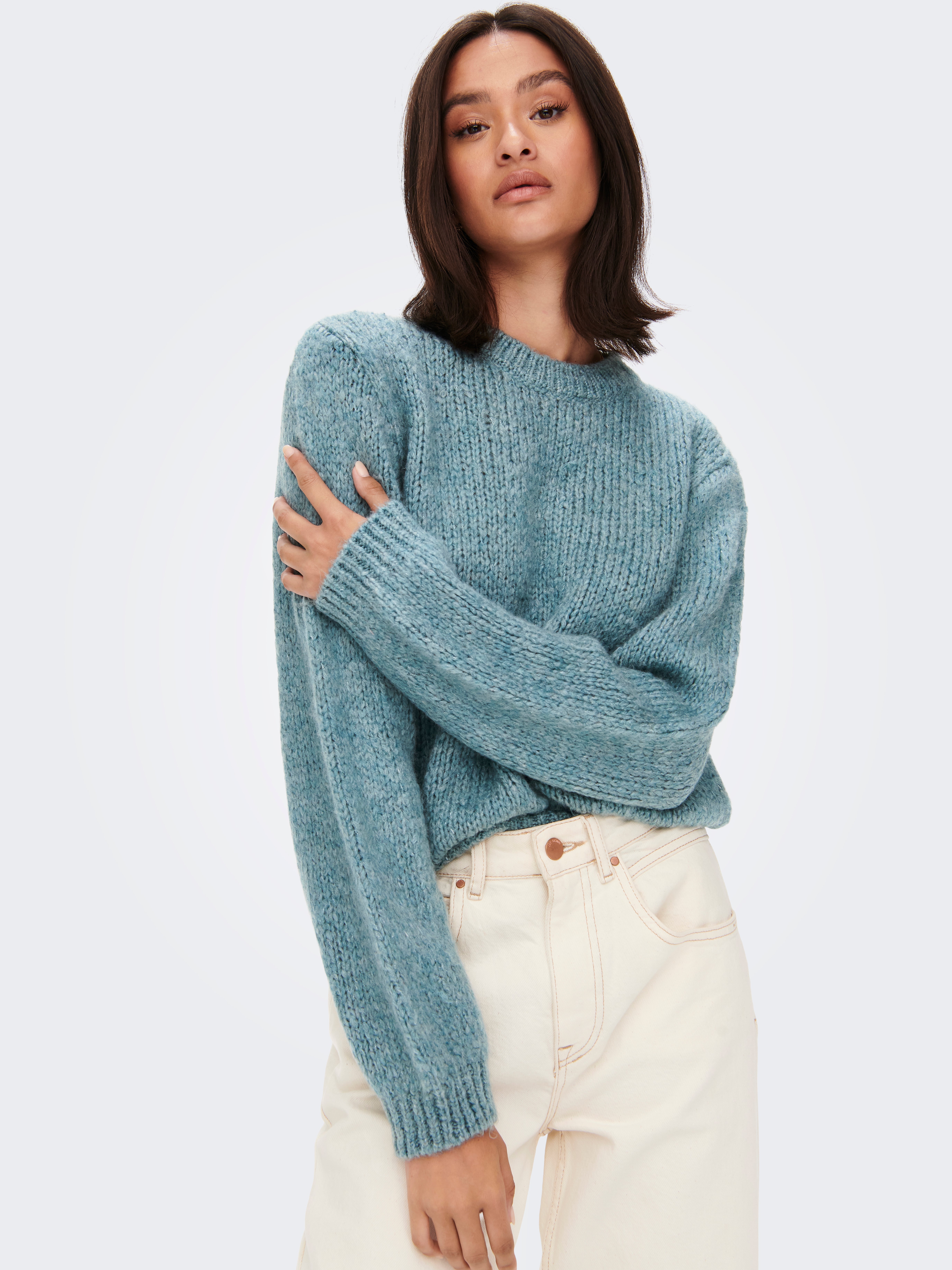 JDYDINEA Strickpullover Smoke Blue
