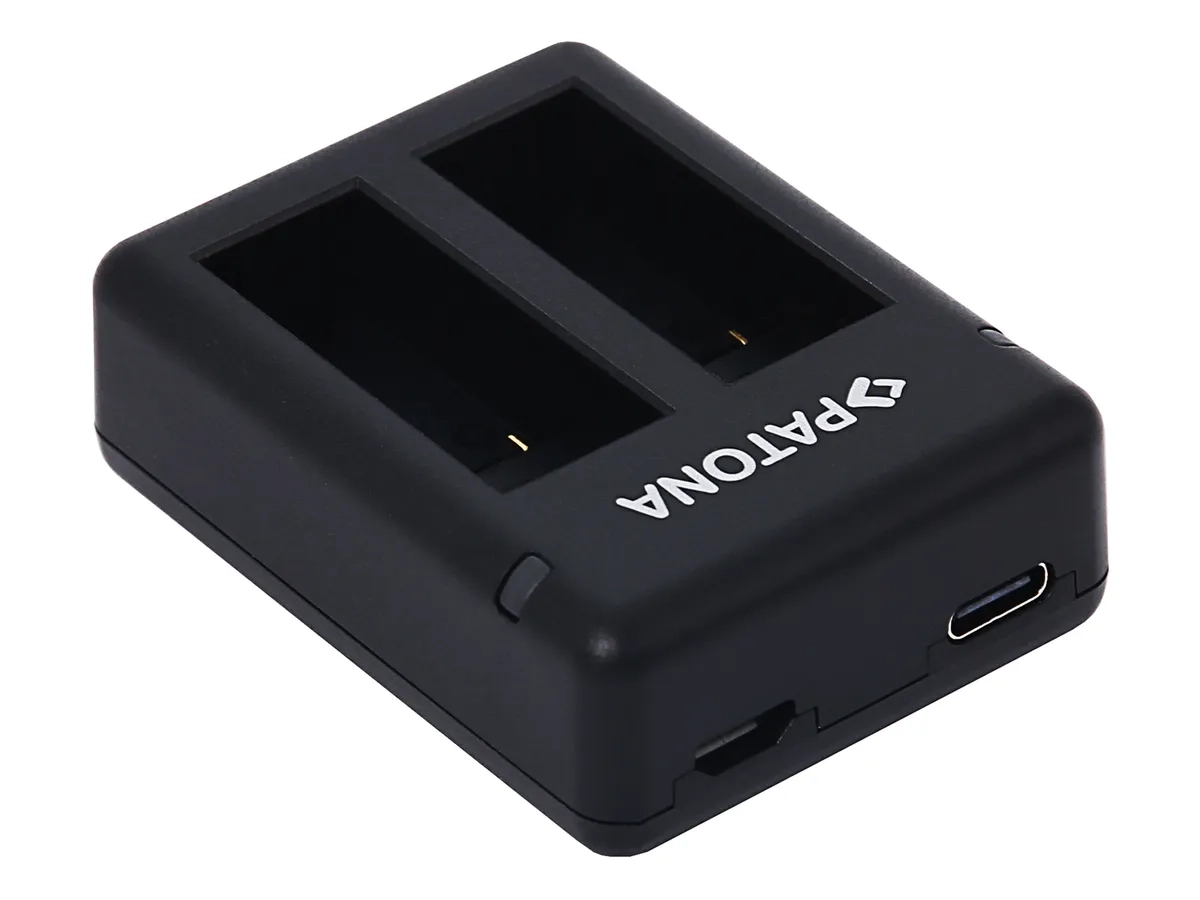 Dual USB Ladegerät Charger für Gopro Hero 12 / 11 / 10 / 9 Akkus (9885) - Schwarz