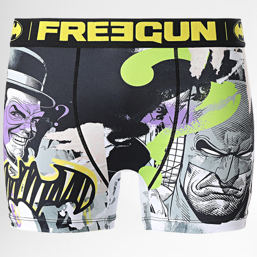 Boxer Joker Dessin Gris Noir