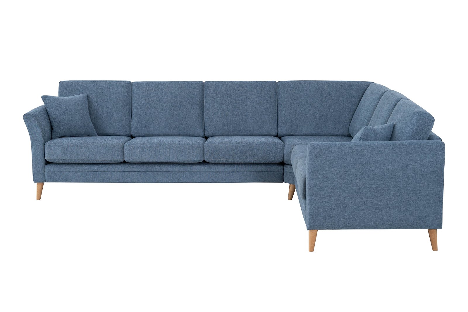 Eden hjørnesofa 32 hjørne i tekstil Thor 16/1 Light Blue med ben i eik natur 15137