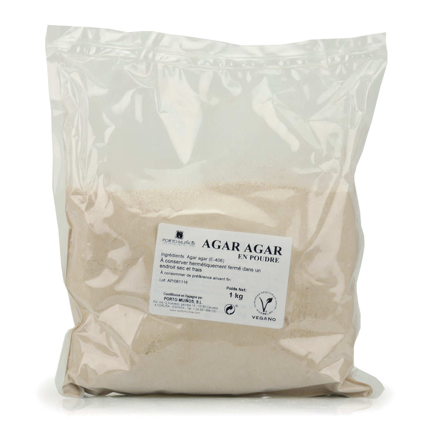 Agar agar en poudre en sac de 1kg