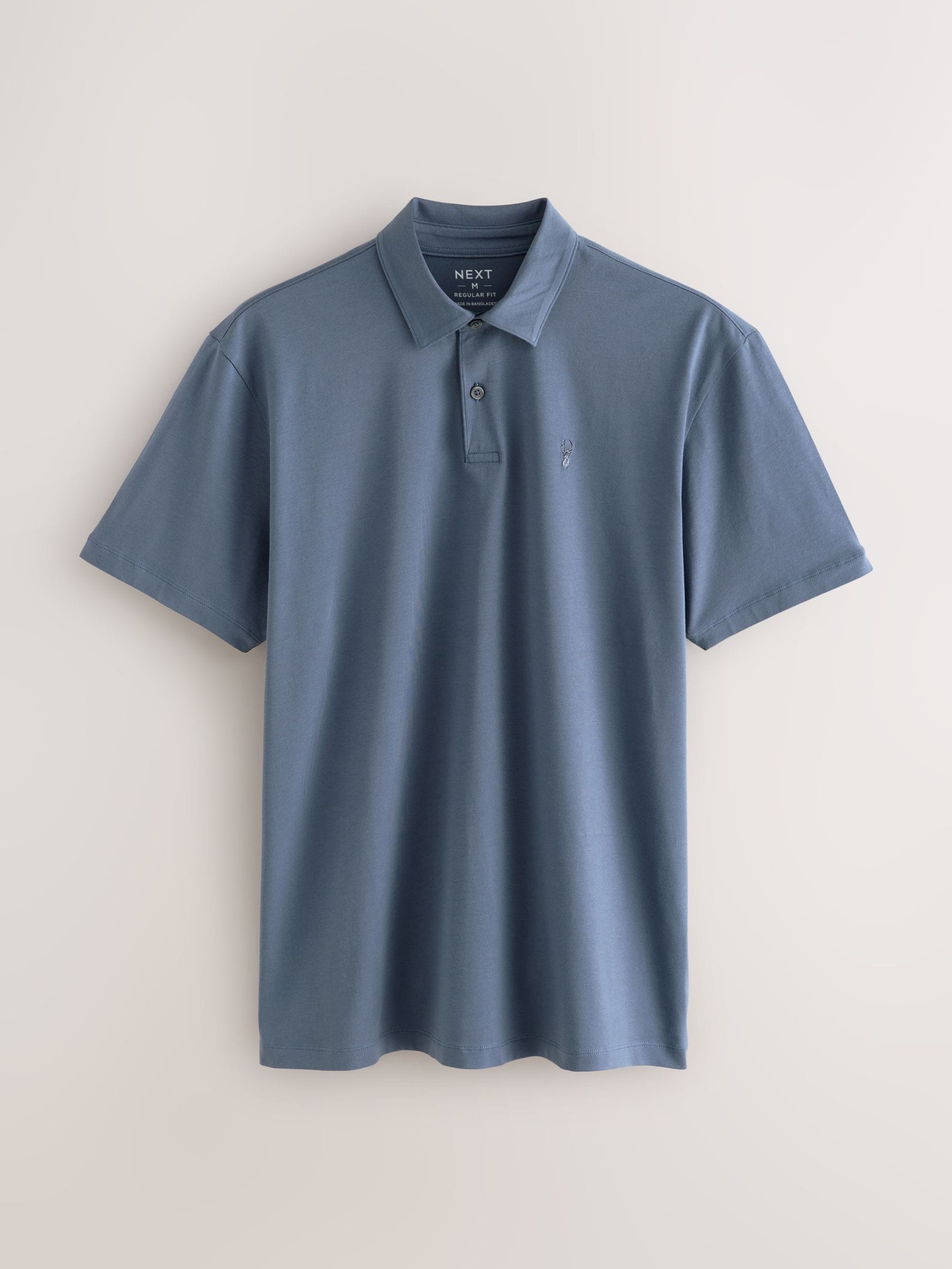 Zwart/Ecru/Blauw/Groen/Roze - Normale Pasvorm - Set van 5 jersey poloshirts met korte mouwen