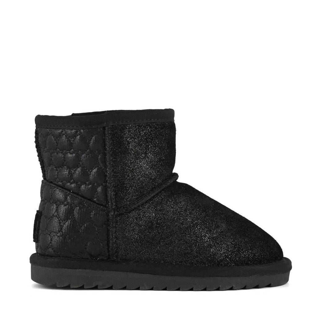 Colors of California suède enkelboots zwart