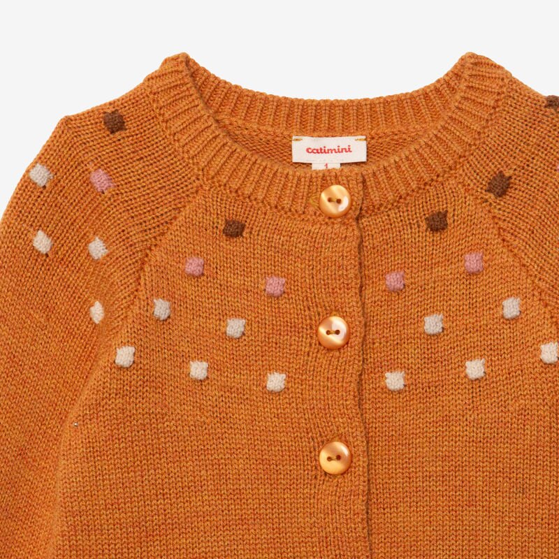 Combi courte bébé fille tricot curcuma Catimini Aucune nuance