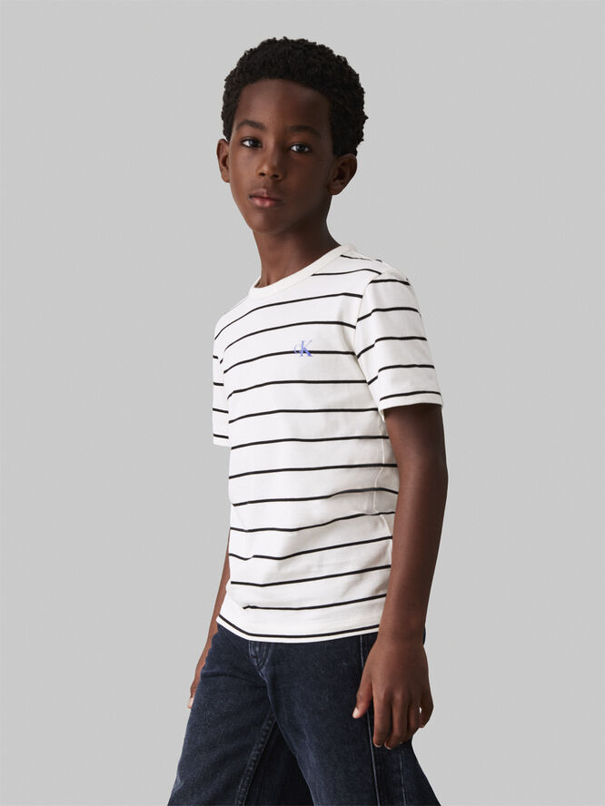 Calvin Klein STRIPED 2P REG. T-SHIRT Heather grey / thin black stripes
