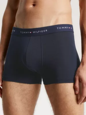 Conjunto com 3 Cuecas Boxer com Cós Elástico e Logo Essencial
