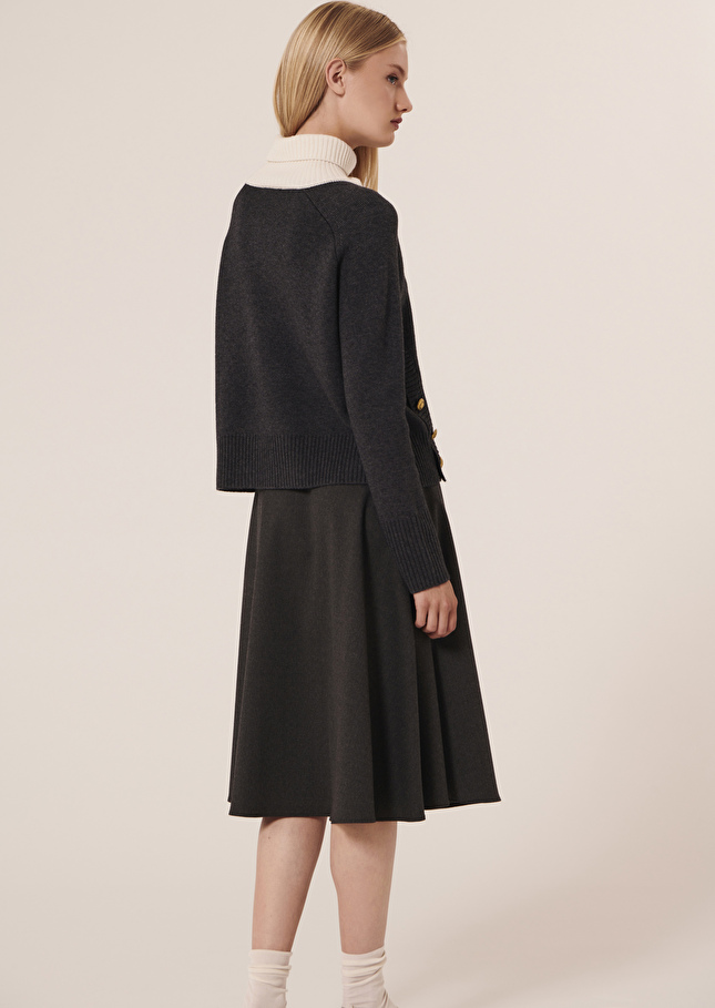 Pull Praguegris en laine