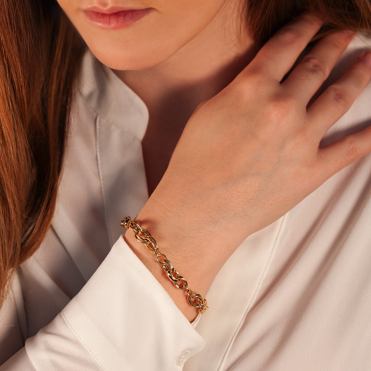 Bracelet or jaune 375 19 cm