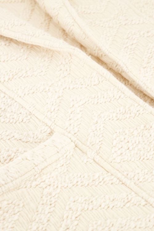 Wit jacquard gilet met zigzag