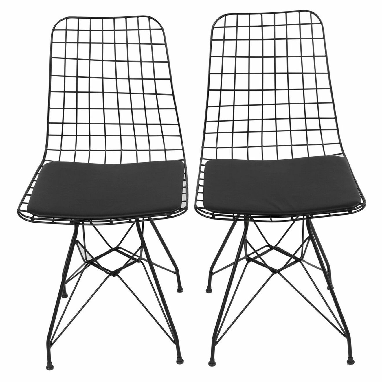 Homitis 2 Chaises Li noires - 53x80x51 cm