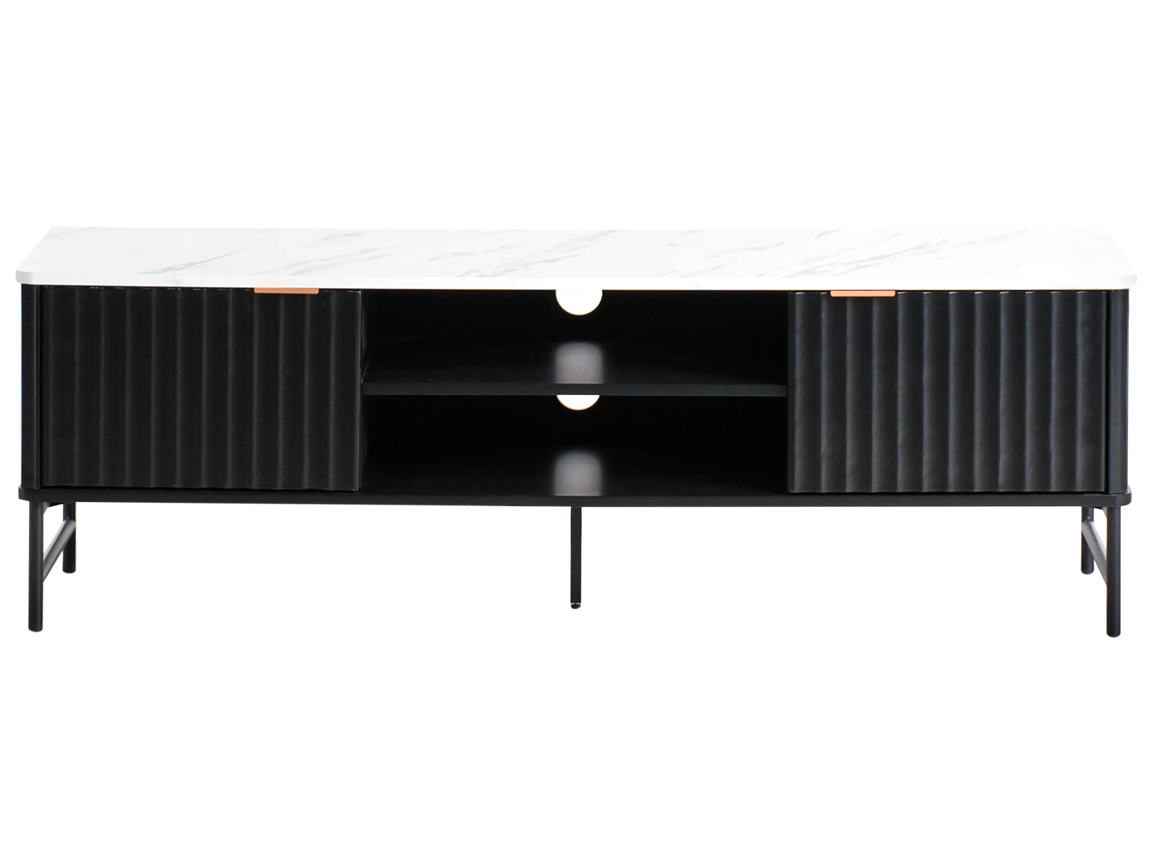 TV-meubel GLASTONBURY Marmer/zwart
