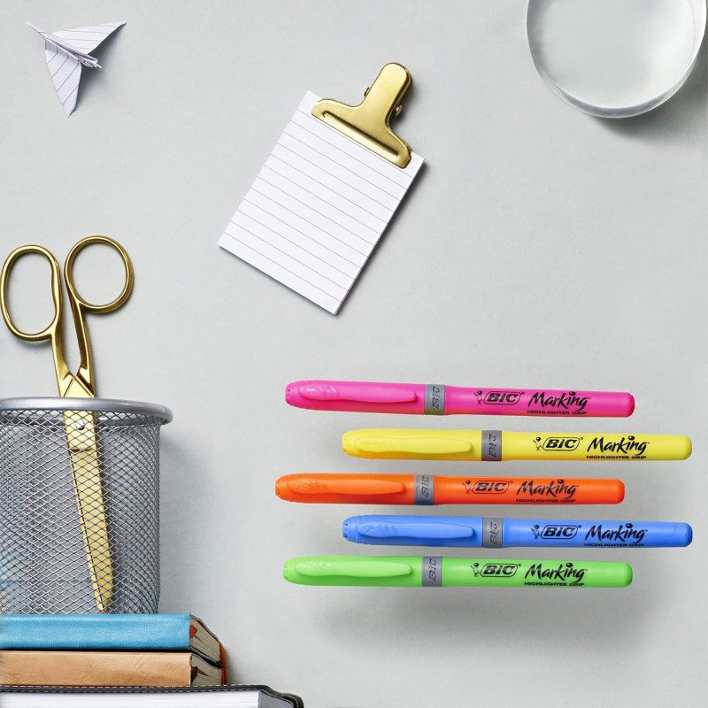Surligneur Bic Highlighter Grip pointe fine 1,6 mm