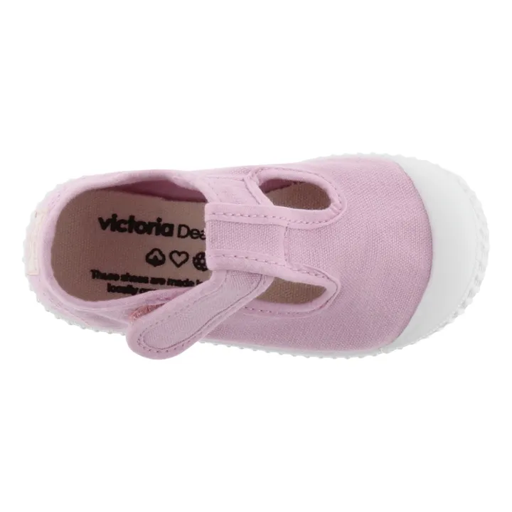 Victoria Baskets Scratchs Sandalia Tira Lona | Rose bonbon
