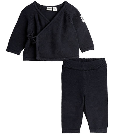 Mini Rodini Set - Bluse/Hosen - Strick - Schwarz