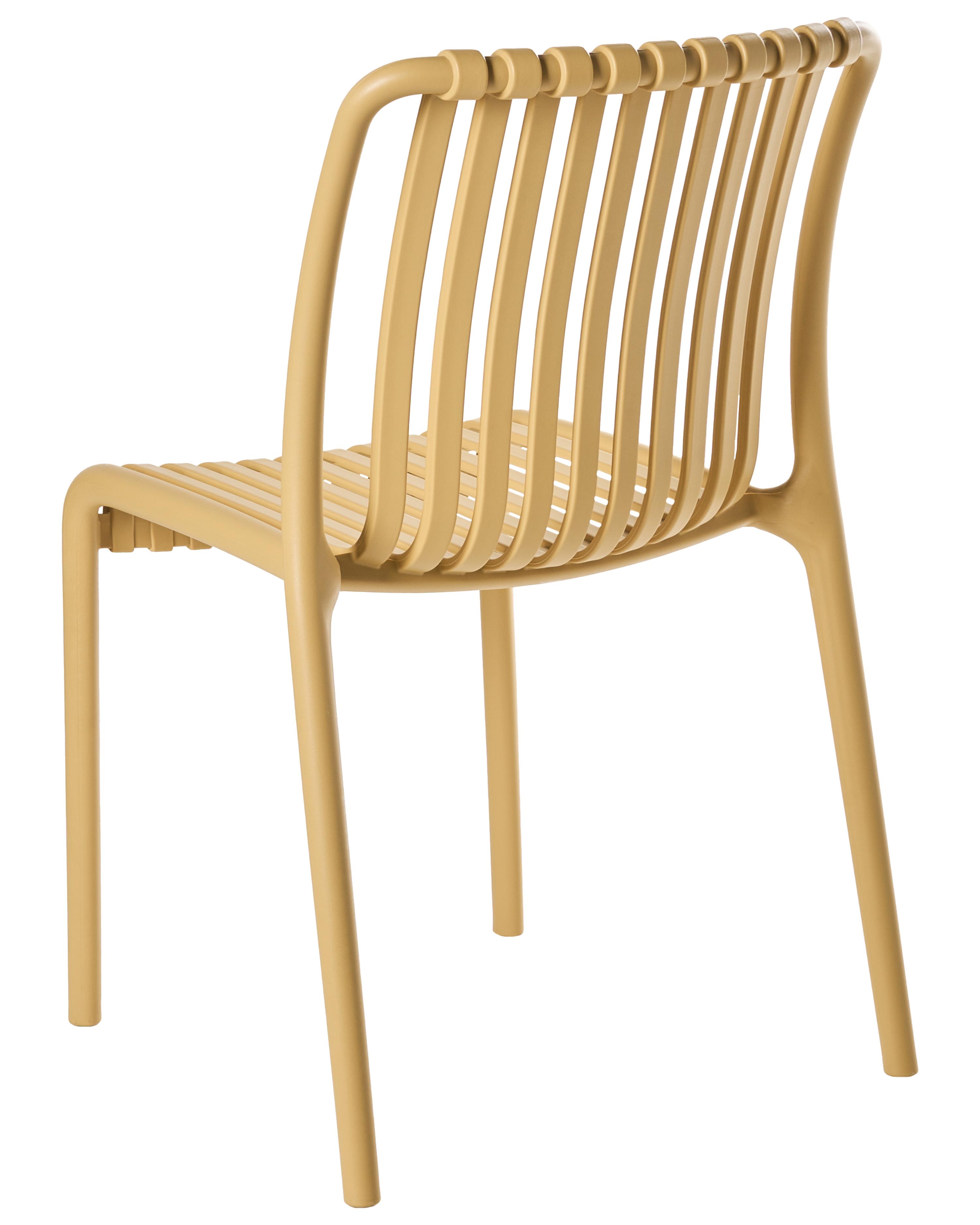 Set van 4 tuinstoelen ARICCIA Mosterdgeel