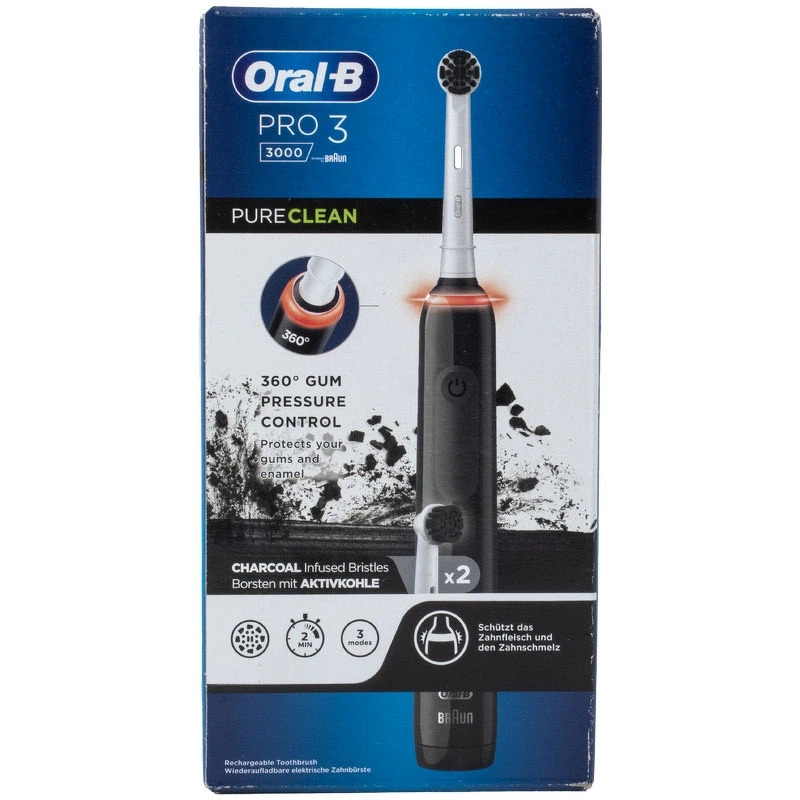 Oral-B Pro 3000 Pure Clean Black + Extra Refill