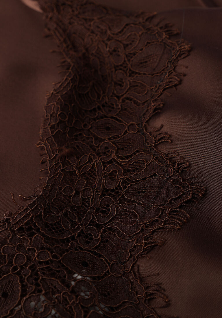bruine haute l'amitié jurken naomi asym lingerie dress