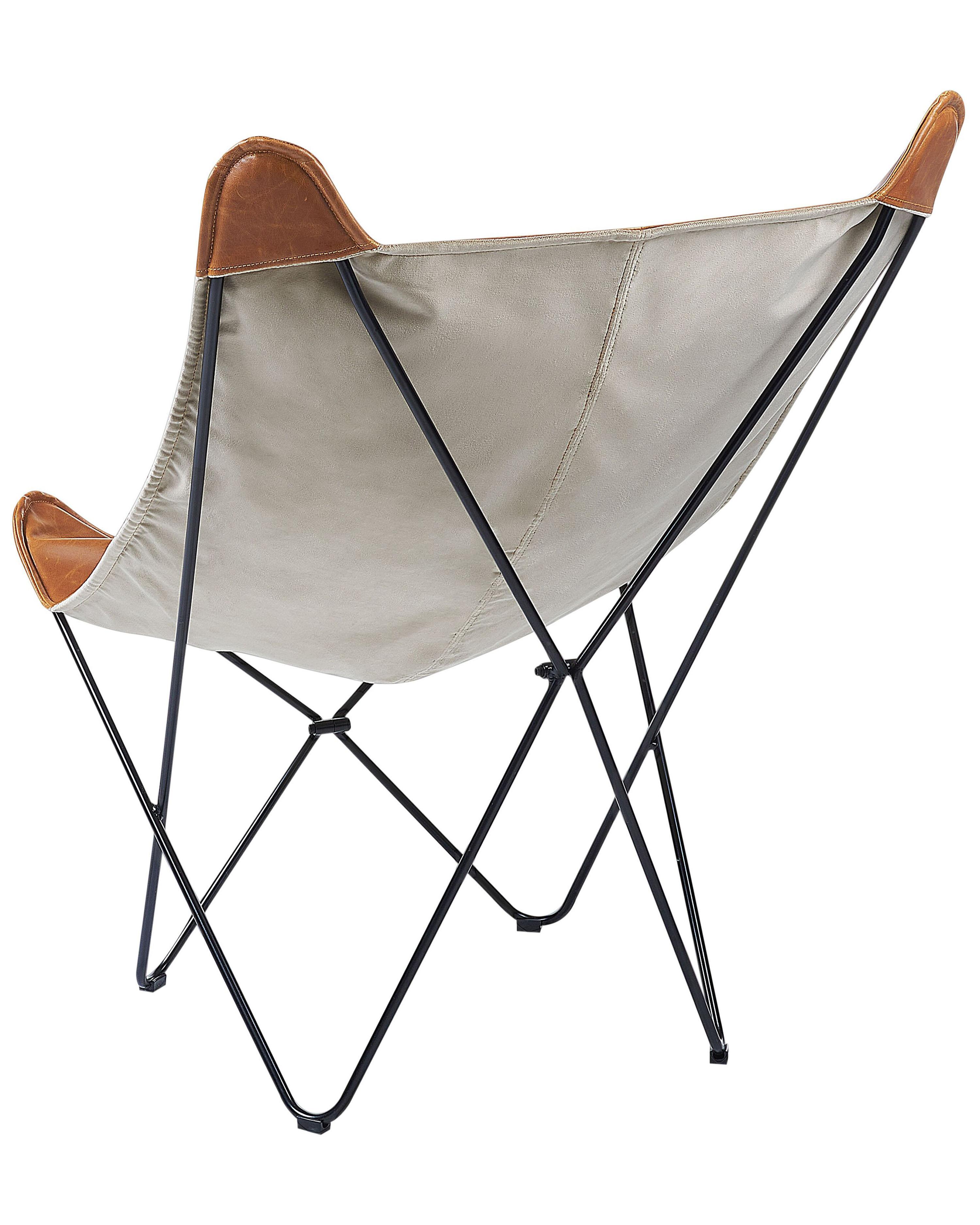 Fauteuil NYBRO Kunstleer Goudbruin