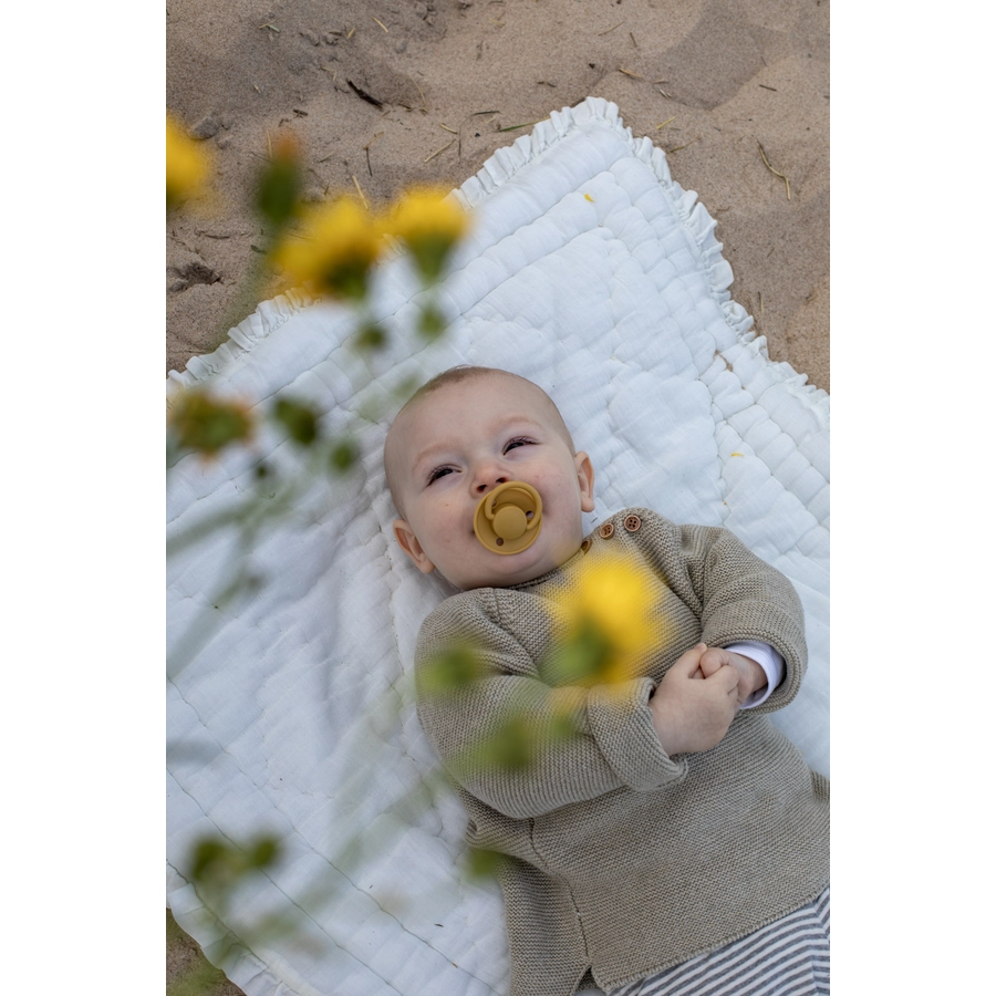 BIBS® Schnuller De Lux Mustard  Petrol 0-36 Monate, 4 Stk.