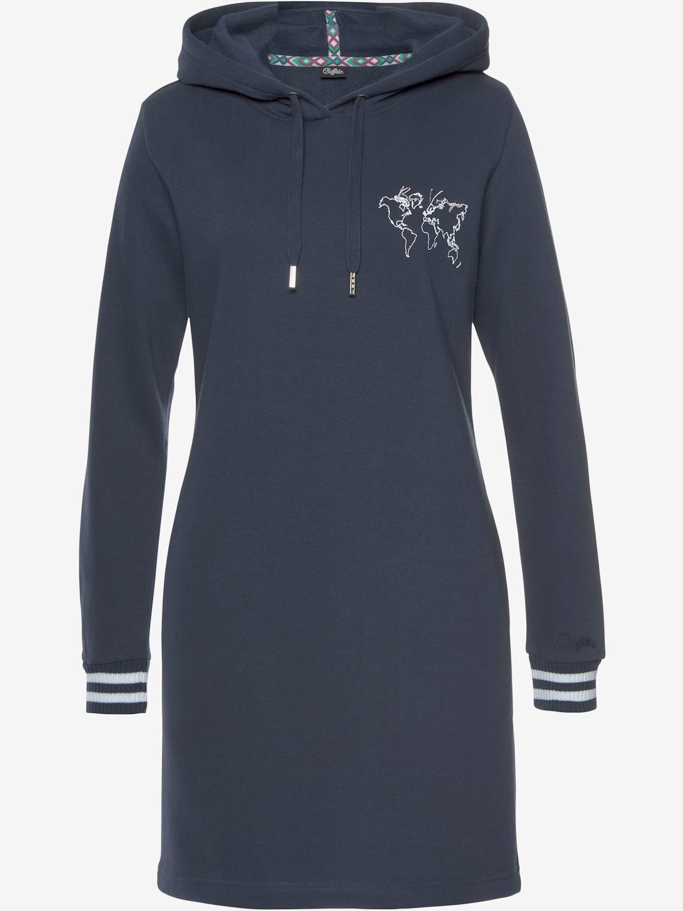 Robe en matière sweat avec imprimé au dos