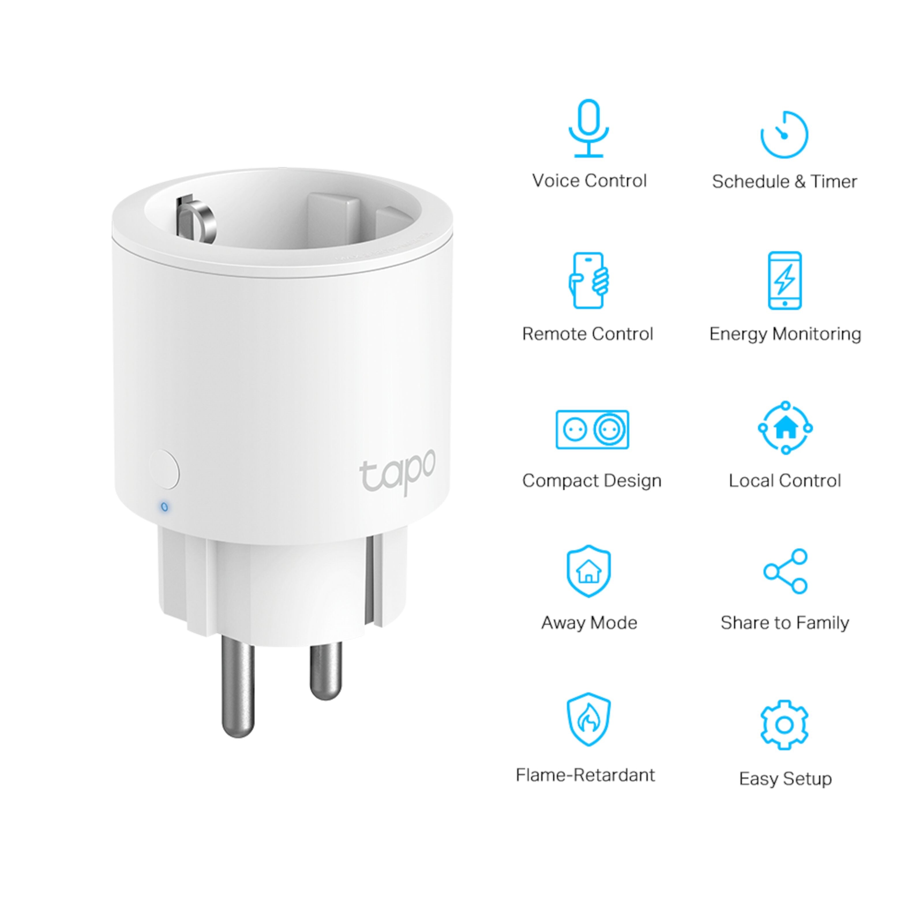 TP-link Tapo P115 Smart Wifi-fjernstrømbryter med energimåling 1-pk.