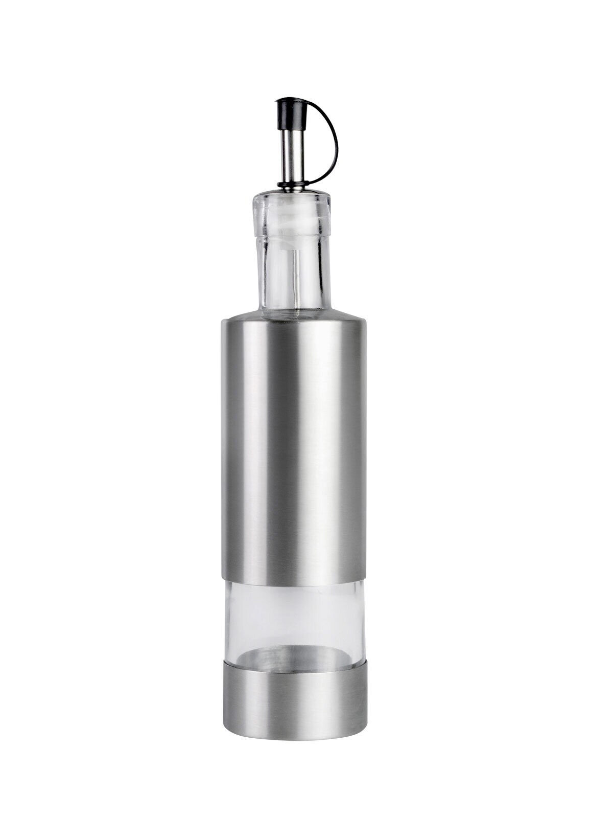 JUSTINUS Essig-/ Ölgießer 24 cm Edelstahl/ Glas silberfarbig