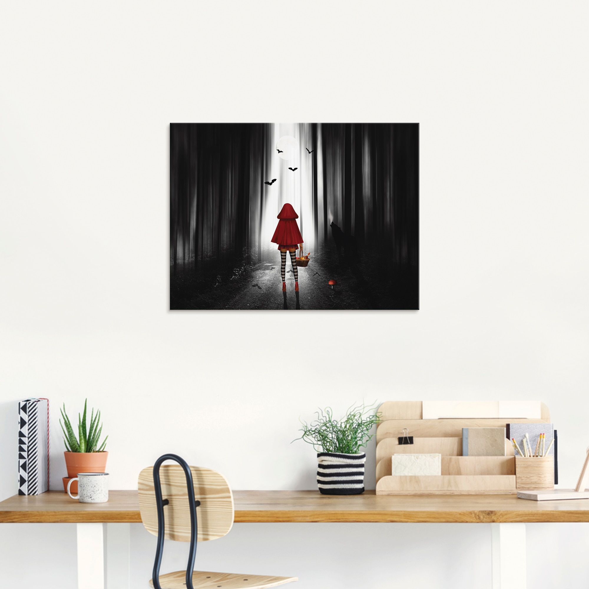 Artland Glasbild »Das Rotkäppchen auf High Heels« Dark Fantasy 1 Stk. tlg. in verschiedenen Grössen